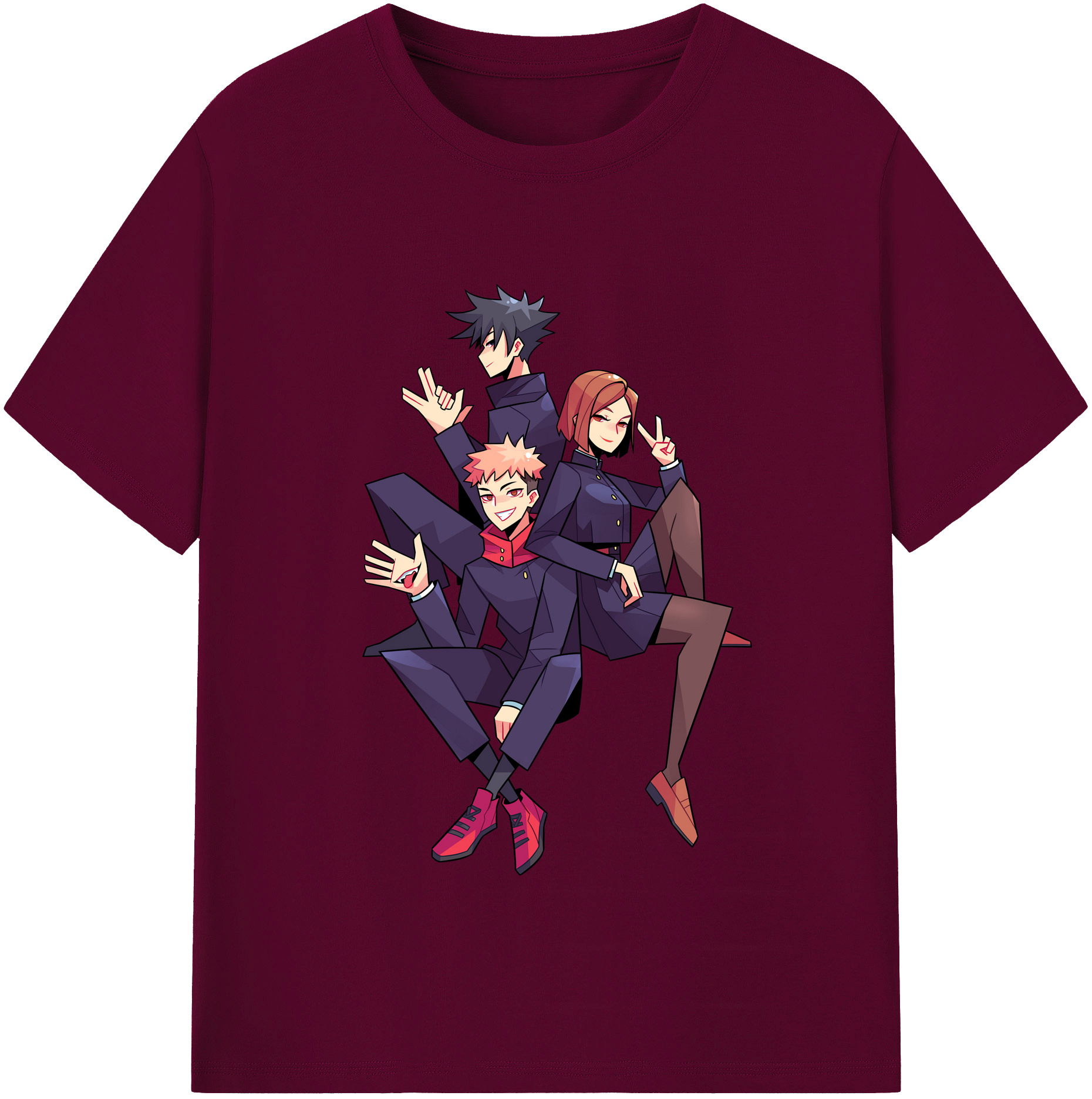 （画像用） 呪術廻戦 Jujutsu Kaisen レディースカジュアルプリントTシャツ（綿100％）